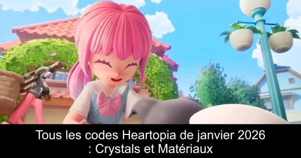 Tous les codes Heartopia de janvier 2026 : Crystals et Matériaux