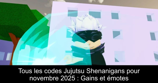 Tous les codes Jujutsu Shenanigans pour novembre 2025 : Gains et émotes