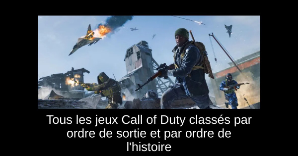 Tous les jeux Call of Duty classés par ordre de sortie et par ordre de l'histoire