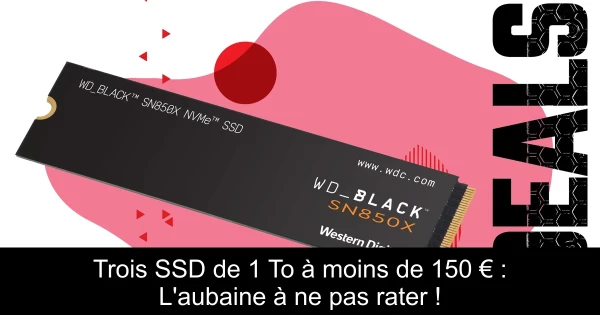 Trois SSD de 1 To à moins de 150 € : L'aubaine à ne pas rater !