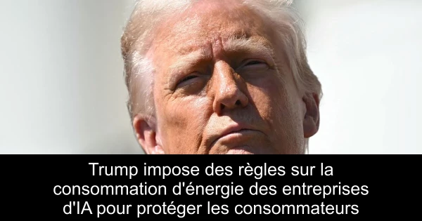 Trump impose des règles sur la consommation d'énergie des entreprises d'IA pour protéger les consommateurs