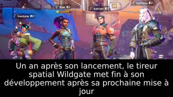 Un an après son lancement, le tireur spatial Wildgate met fin à son développement après sa prochaine mise à jour