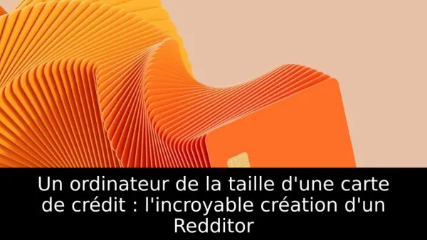 Un ordinateur de la taille d'une carte de crédit : l'incroyable création d'un Redditor