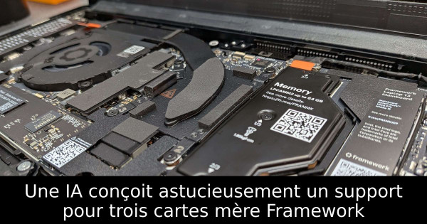 Une IA conçoit astucieusement un support pour trois cartes mère Framework
