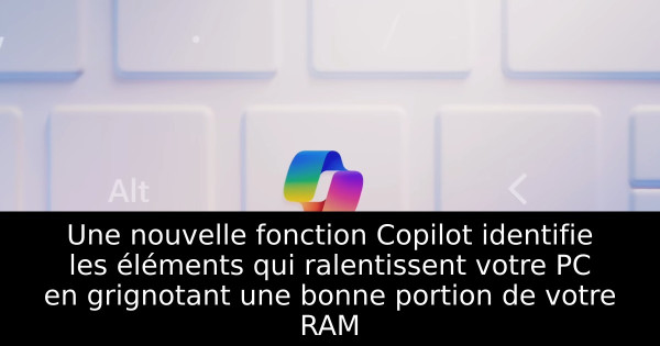 Une nouvelle fonction Copilot identifie les éléments qui ralentissent votre PC en grignotant une bonne portion de votre RAM
