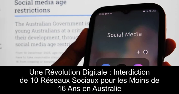 Une Révolution Digitale : Interdiction de 10 Réseaux Sociaux pour les Moins de 16 Ans en Australie