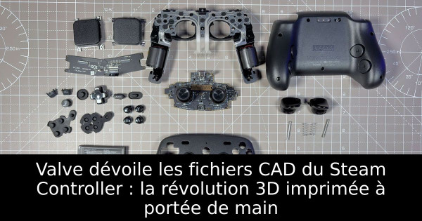 Valve dévoile les fichiers CAD du Steam Controller : la révolution 3D imprimée à portée de main