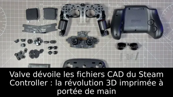 Valve dévoile les fichiers CAD du Steam Controller : la révolution 3D imprimée à portée de main