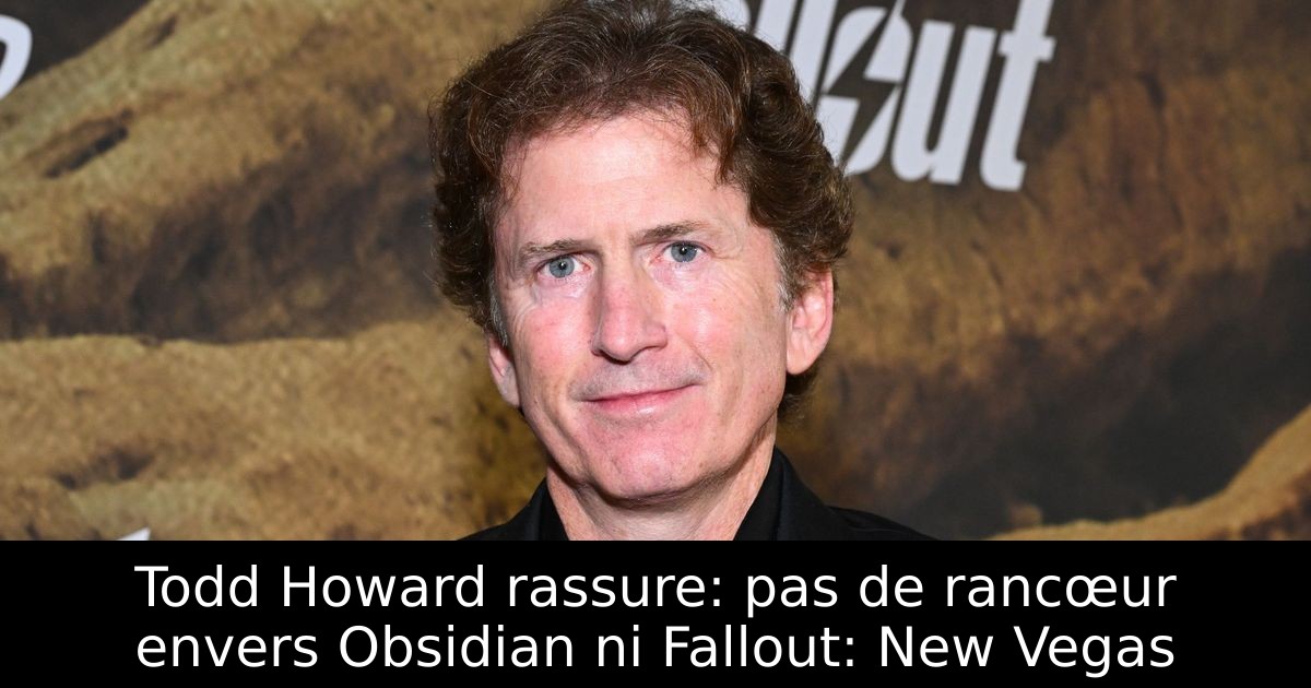 Todd Howard rassure: pas de rancœur envers Obsidian ni Fallout: New Vegas