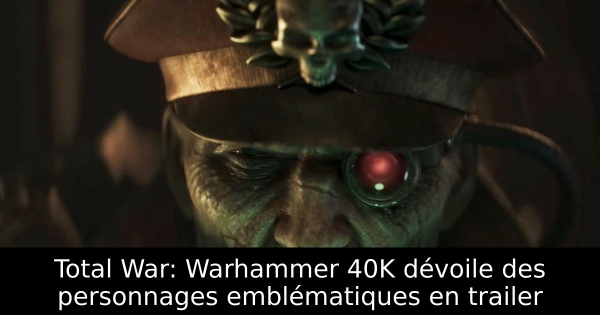 Total War: Warhammer 40K dévoile des personnages emblématiques en trailer