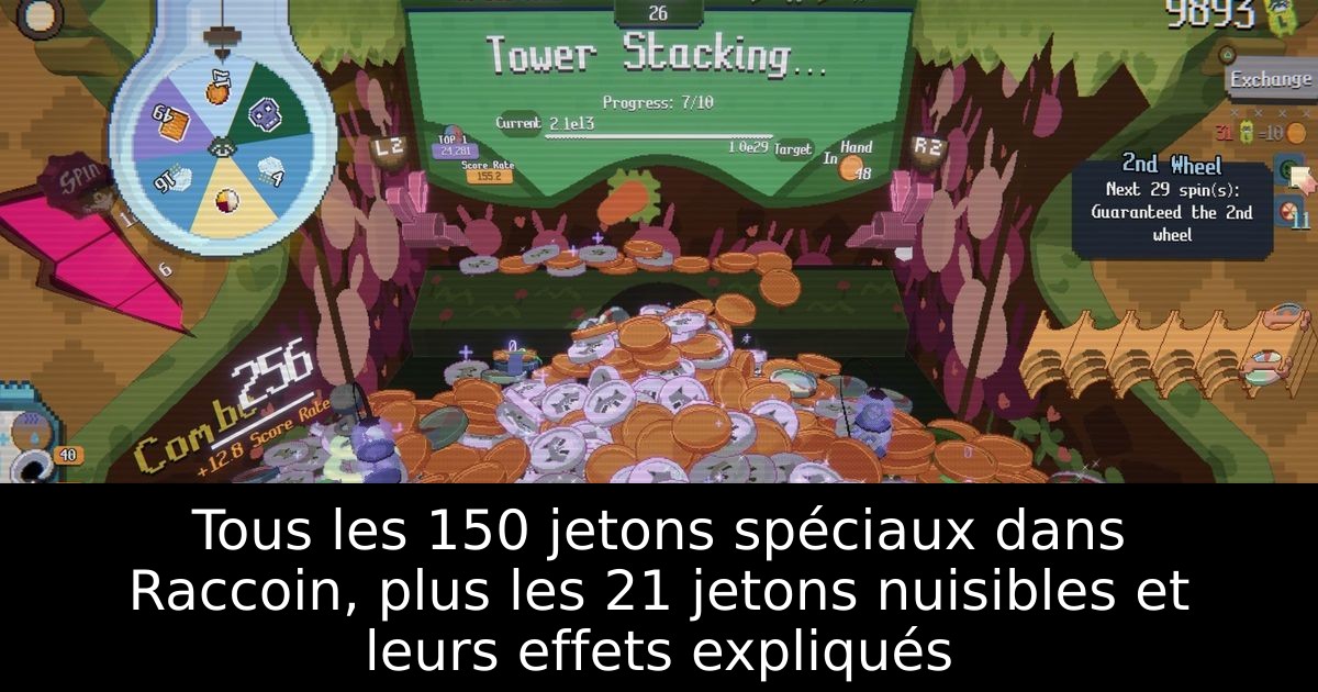 Tous les 150 jetons spéciaux dans Raccoin, plus les 21 jetons nuisibles et leurs effets expliqués