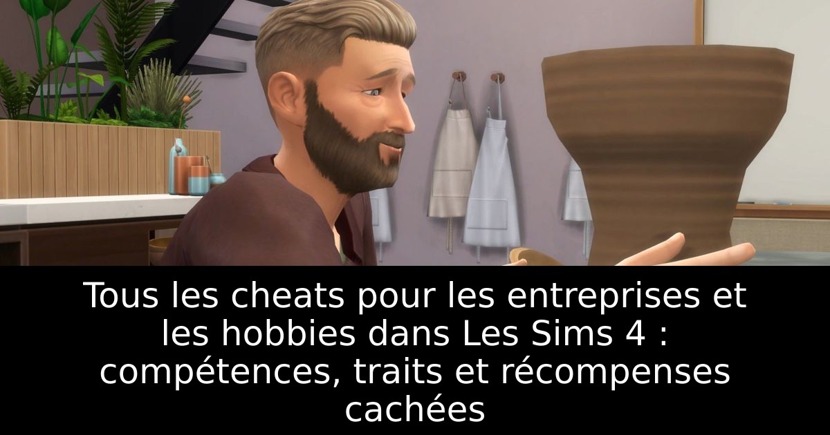 Tous les cheats pour les entreprises et les hobbies dans Les Sims 4 : compétences, traits et récompenses cachées