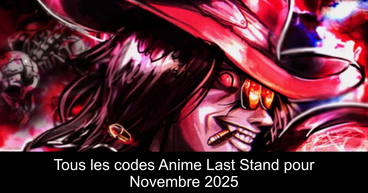 Tous les codes Anime Last Stand pour Novembre 2025