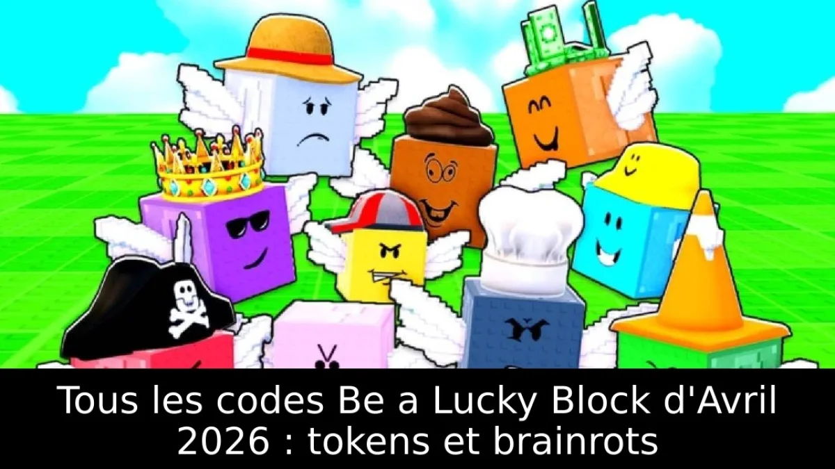 Tous les codes Be a Lucky Block d'Avril 2026 : tokens et brainrots