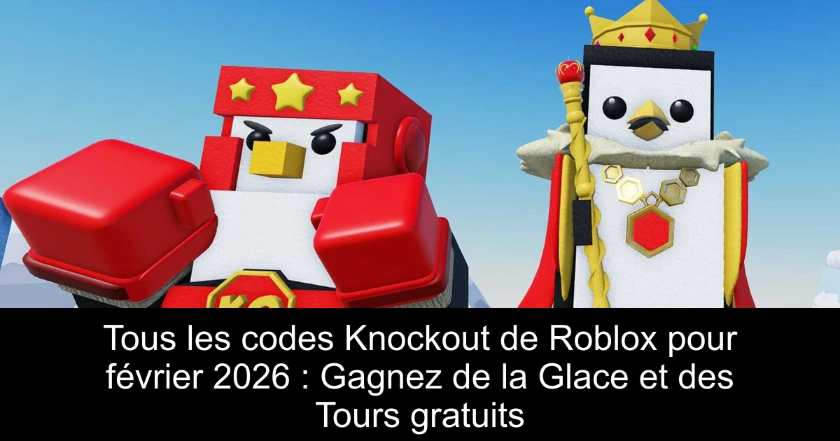 Tous les codes Knockout de Roblox pour février 2026 : Gagnez de la Glace et des Tours gratuits