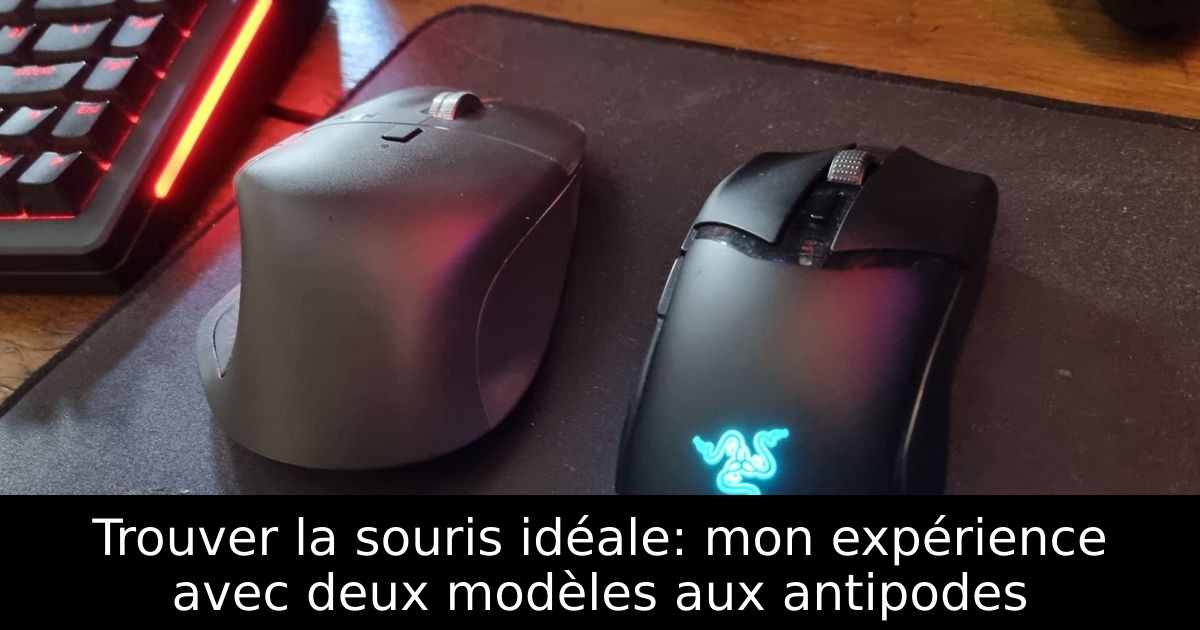 Trouver la souris idéale: mon expérience avec deux modèles aux antipodes