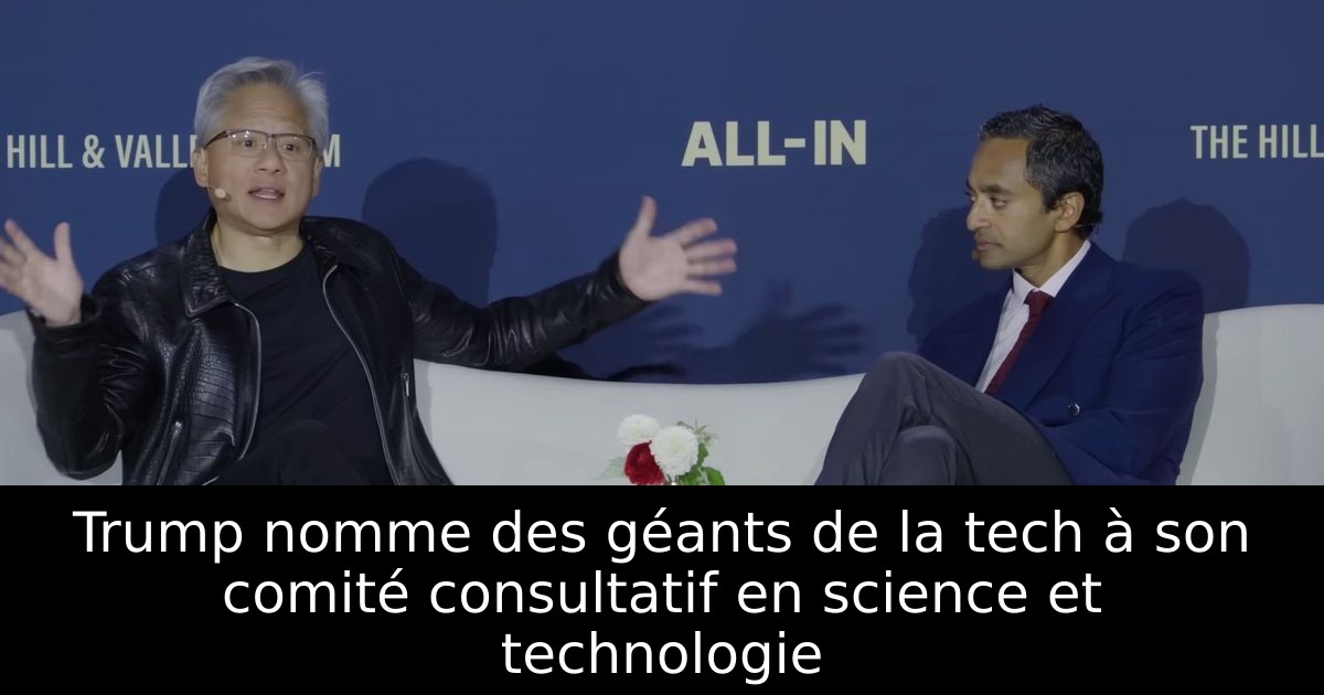 Trump nomme des géants de la tech à son comité consultatif en science et technologie