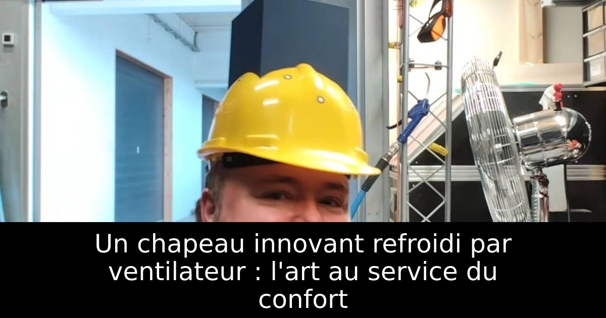 Un chapeau innovant refroidi par ventilateur : l'art au service du confort