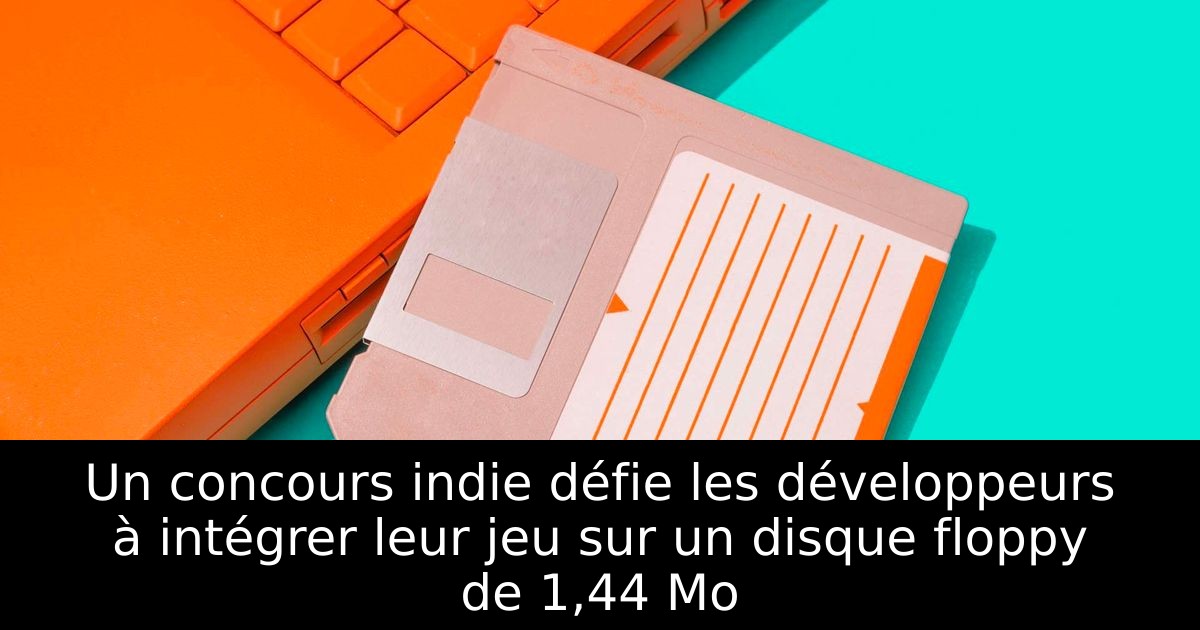 Un concours indie défie les développeurs à intégrer leur jeu sur un disque floppy de 1,44 Mo