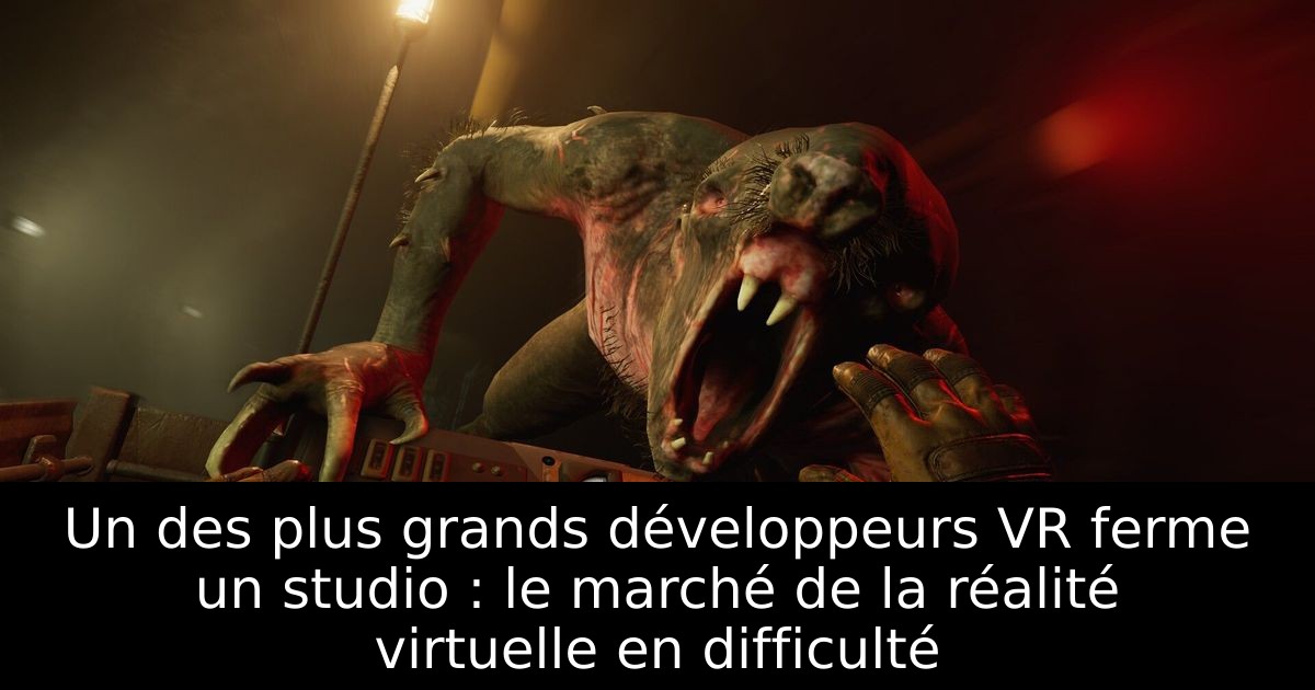 Un des plus grands développeurs VR ferme un studio : le marché de la réalité virtuelle en difficulté