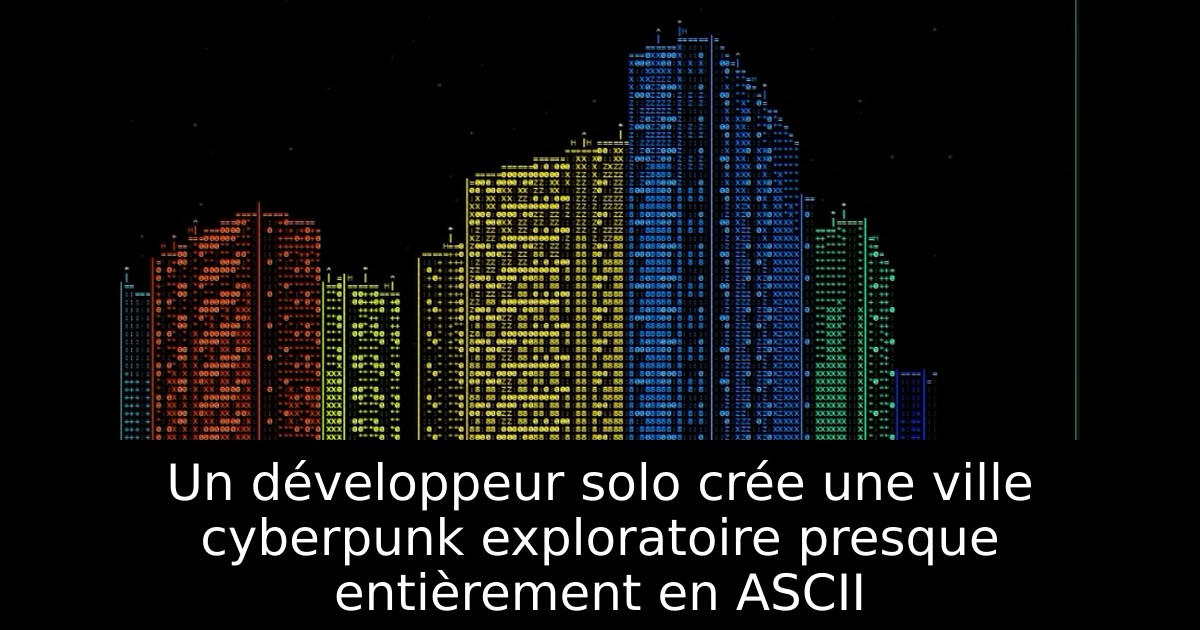 Un développeur solo crée une ville cyberpunk exploratoire presque entièrement en ASCII