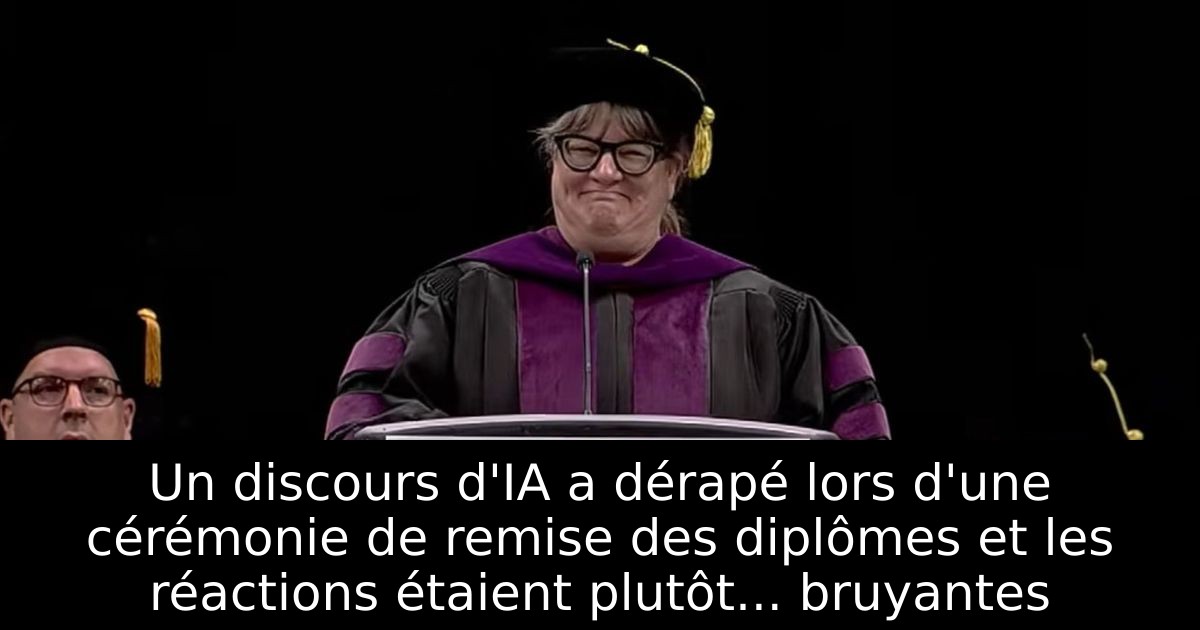 Un discours d'IA a dérapé lors d'une cérémonie de remise des diplômes et les réactions étaient plutôt... bruyantes