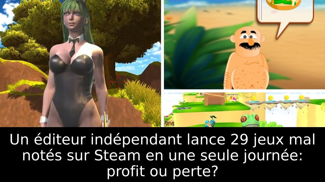 Un éditeur indépendant lance 29 jeux mal notés sur Steam en une seule journée: profit ou perte?