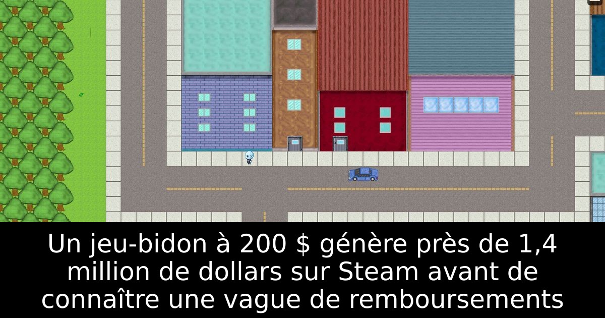 Un jeu-bidon à 200 $ génère près de 1,4 million de dollars sur Steam avant de connaître une vague de remboursements