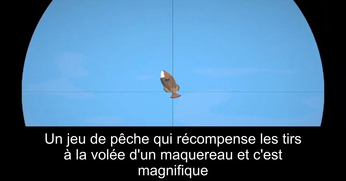Un jeu de pêche qui récompense les tirs à la volée d'un maquereau et c'est magnifique