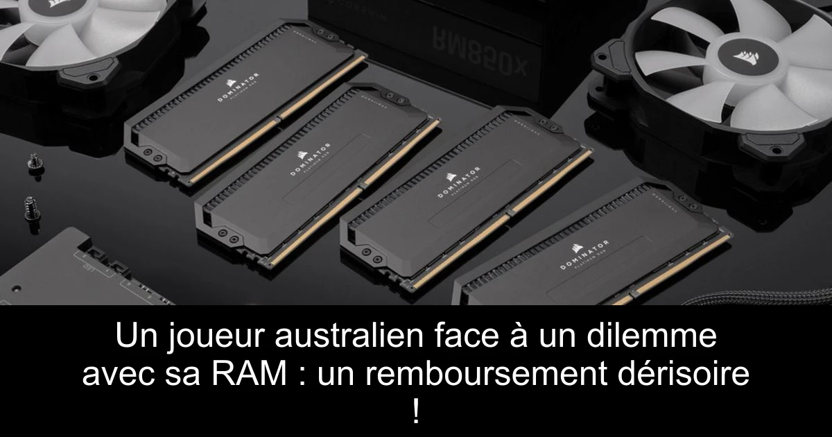 Un joueur australien face à un dilemme avec sa RAM : un remboursement dérisoire !