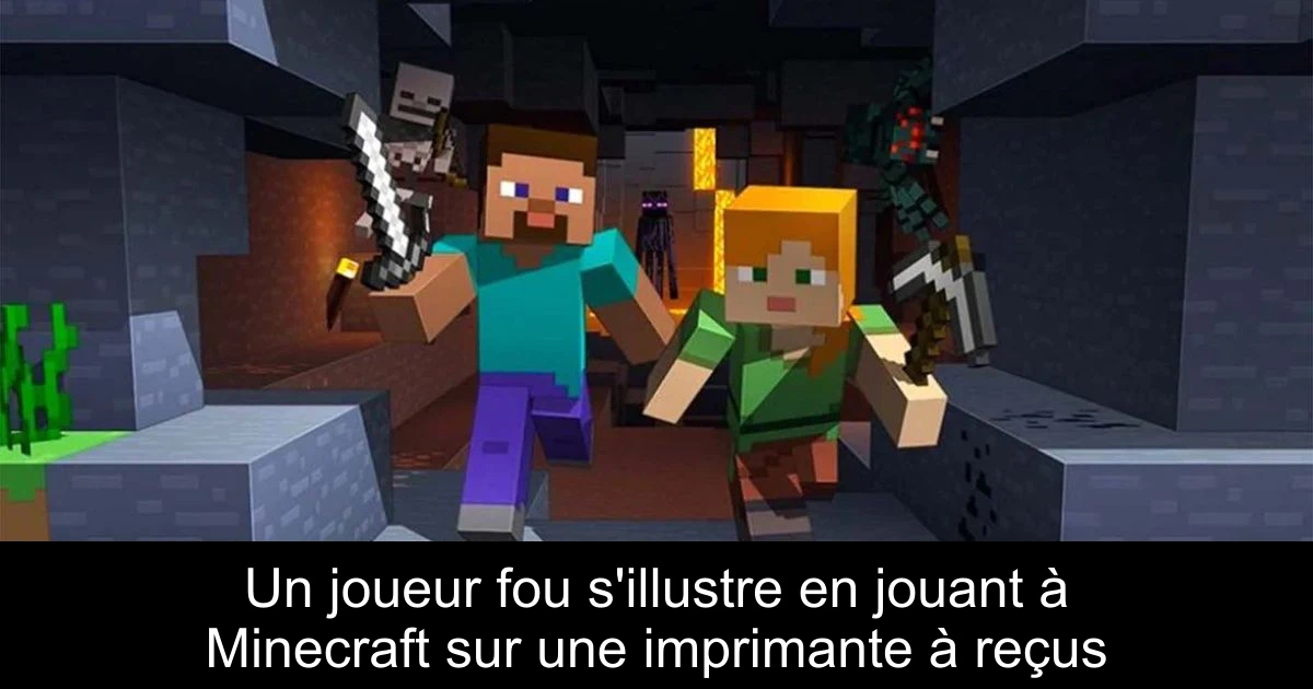 Un joueur fou s'illustre en jouant à Minecraft sur une imprimante à reçus