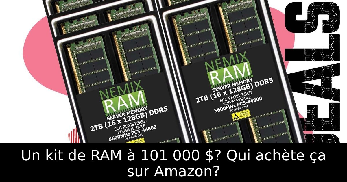 Un kit de RAM à 101 000 $? Qui achète ça sur Amazon?