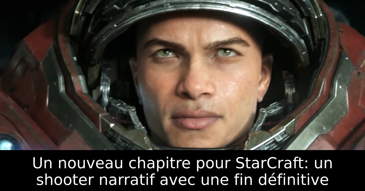 Un nouveau chapitre pour StarCraft: un shooter narratif avec une fin définitive