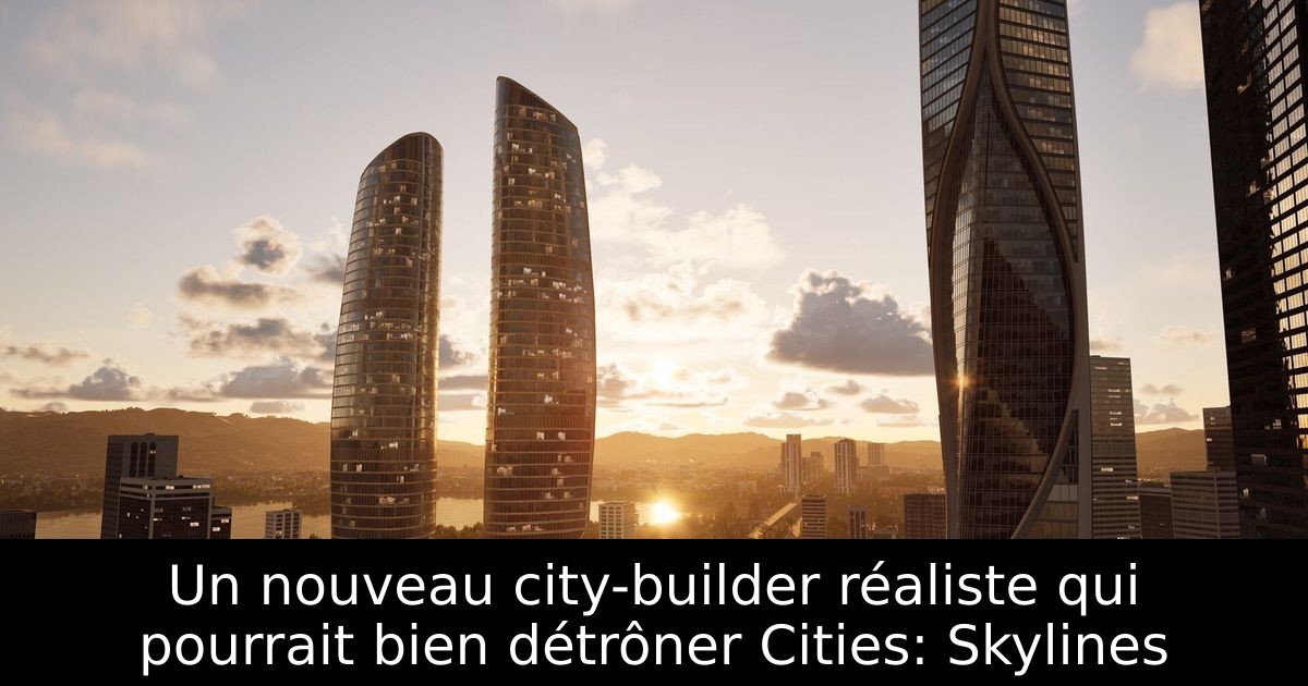 Un nouveau city-builder réaliste qui pourrait bien détrôner Cities: Skylines