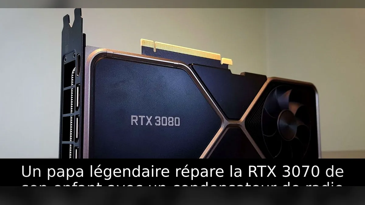 Un papa légendaire répare la RTX 3070 de son enfant avec un condensateur de radio