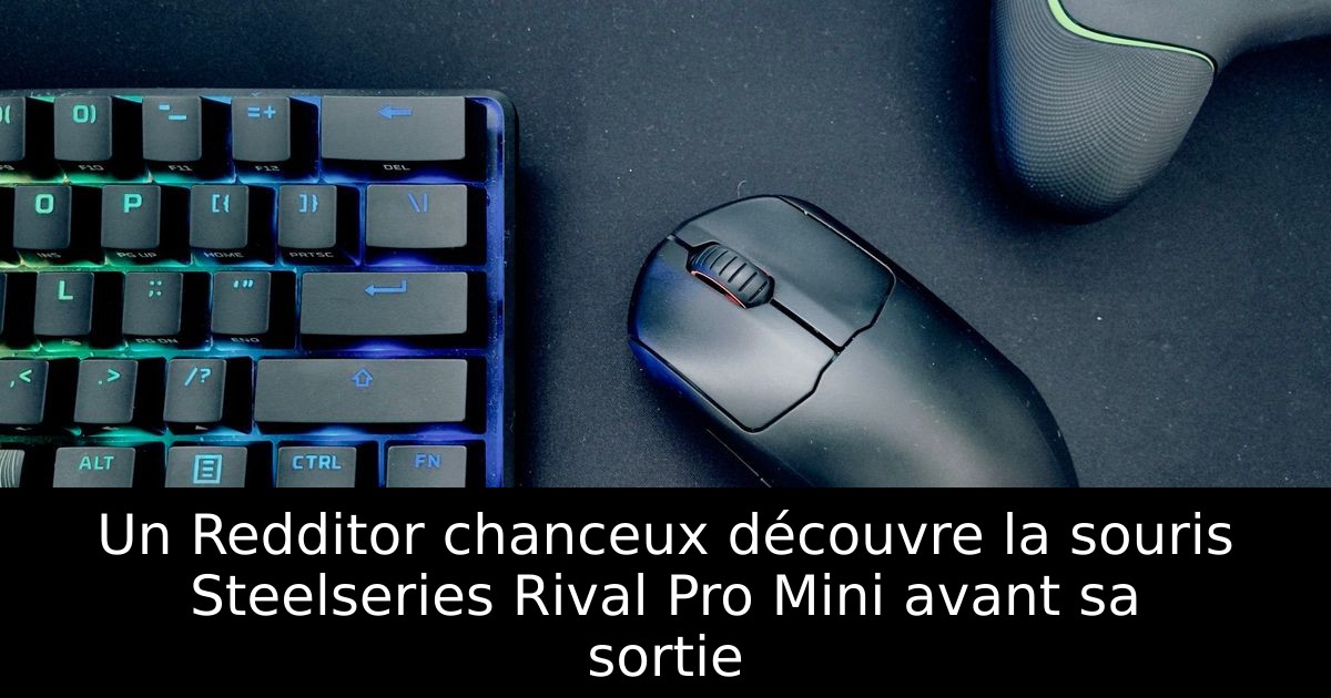 Un Redditor chanceux découvre la souris Steelseries Rival Pro Mini avant sa sortie