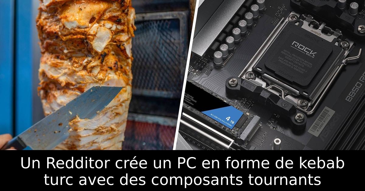 Un Redditor crée un PC en forme de kebab turc avec des composants tournants