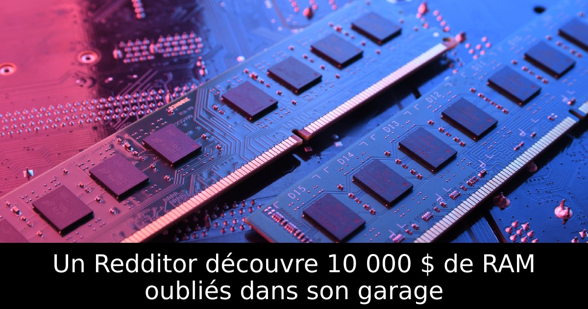 Un Redditor découvre 10 000 $ de RAM oubliés dans son garage