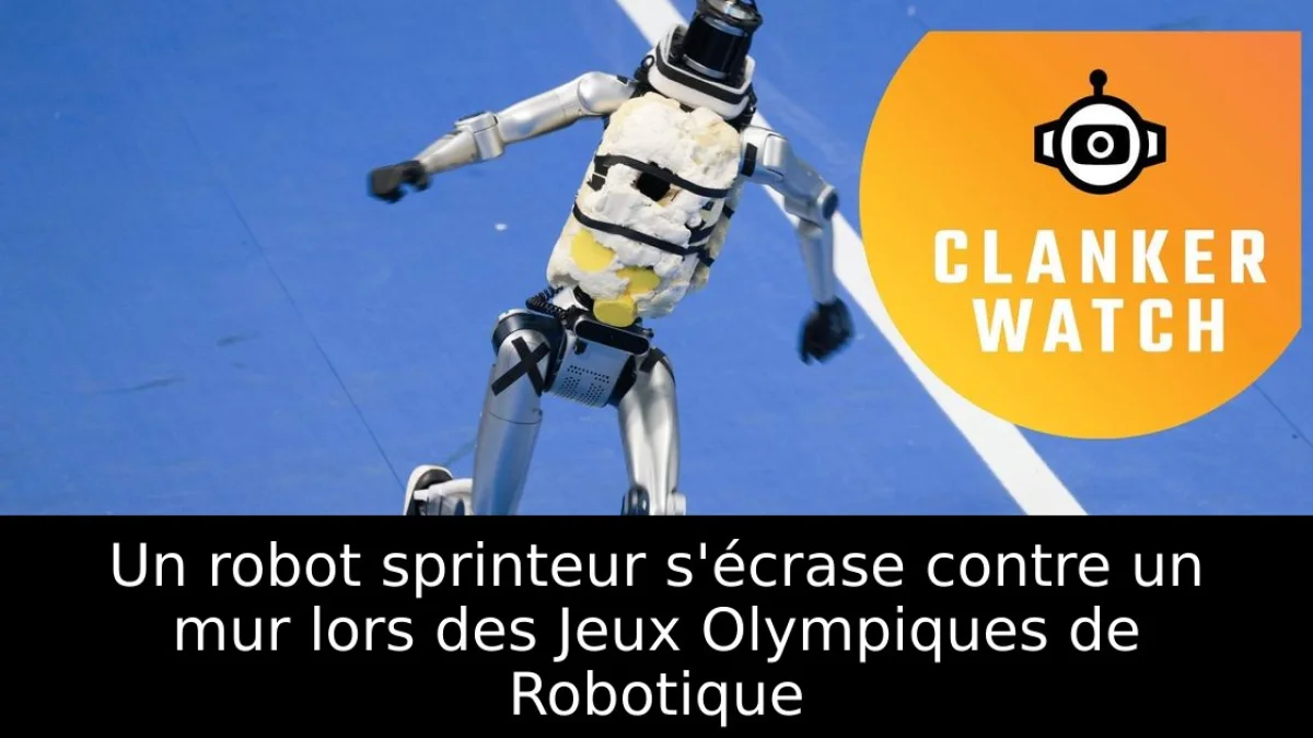 Un robot sprinteur s'écrase contre un mur lors des Jeux Olympiques de Robotique