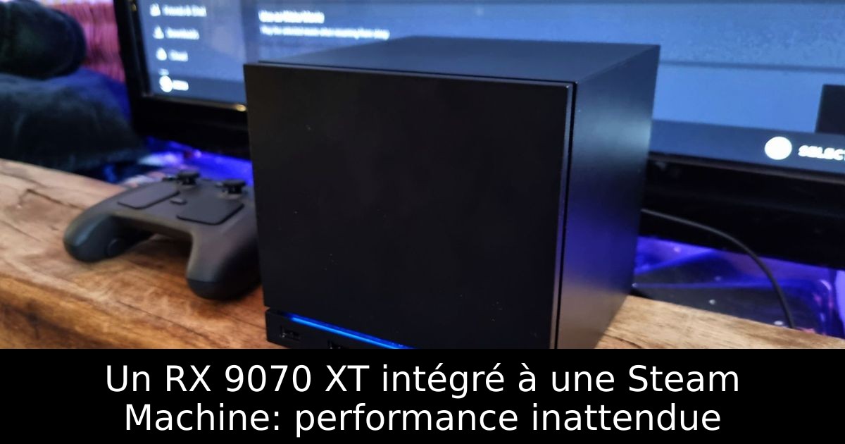 Un RX 9070 XT intégré à une Steam Machine: performance inattendue