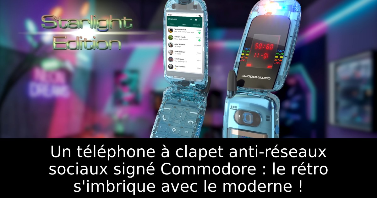 Un téléphone à clapet anti-réseaux sociaux signé Commodore : le rétro s'imbrique avec le moderne !