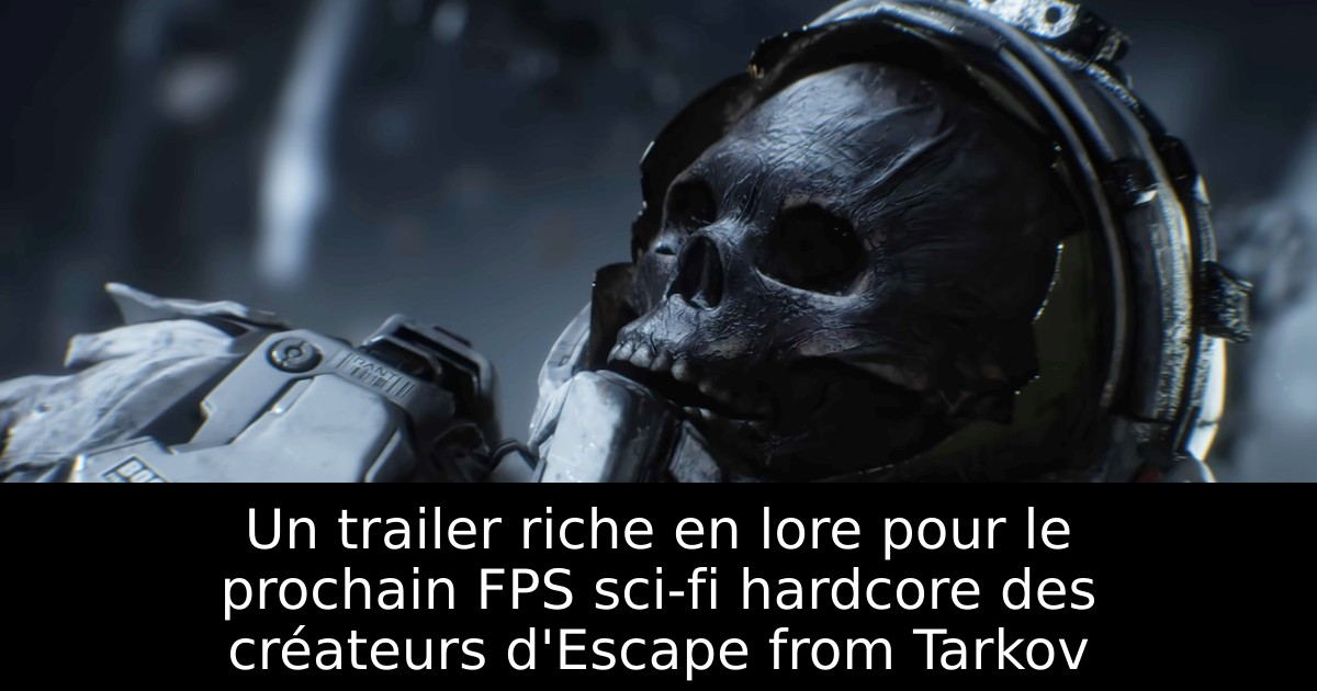 Un trailer riche en lore pour le prochain FPS sci-fi hardcore des créateurs d'Escape from Tarkov
