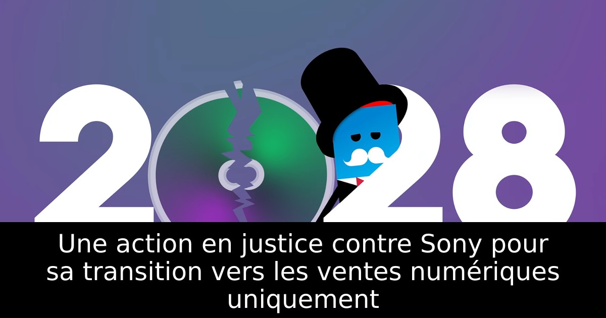 Une action en justice contre Sony pour sa transition vers les ventes numériques uniquement
