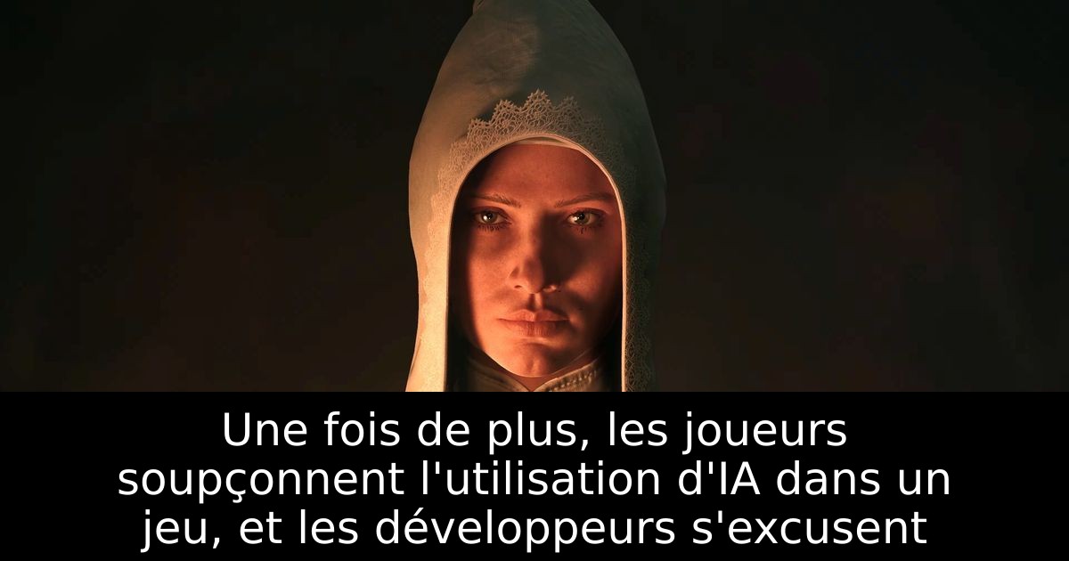 Une fois de plus, les joueurs soupçonnent l'utilisation d'IA dans un jeu, et les développeurs s'excusent