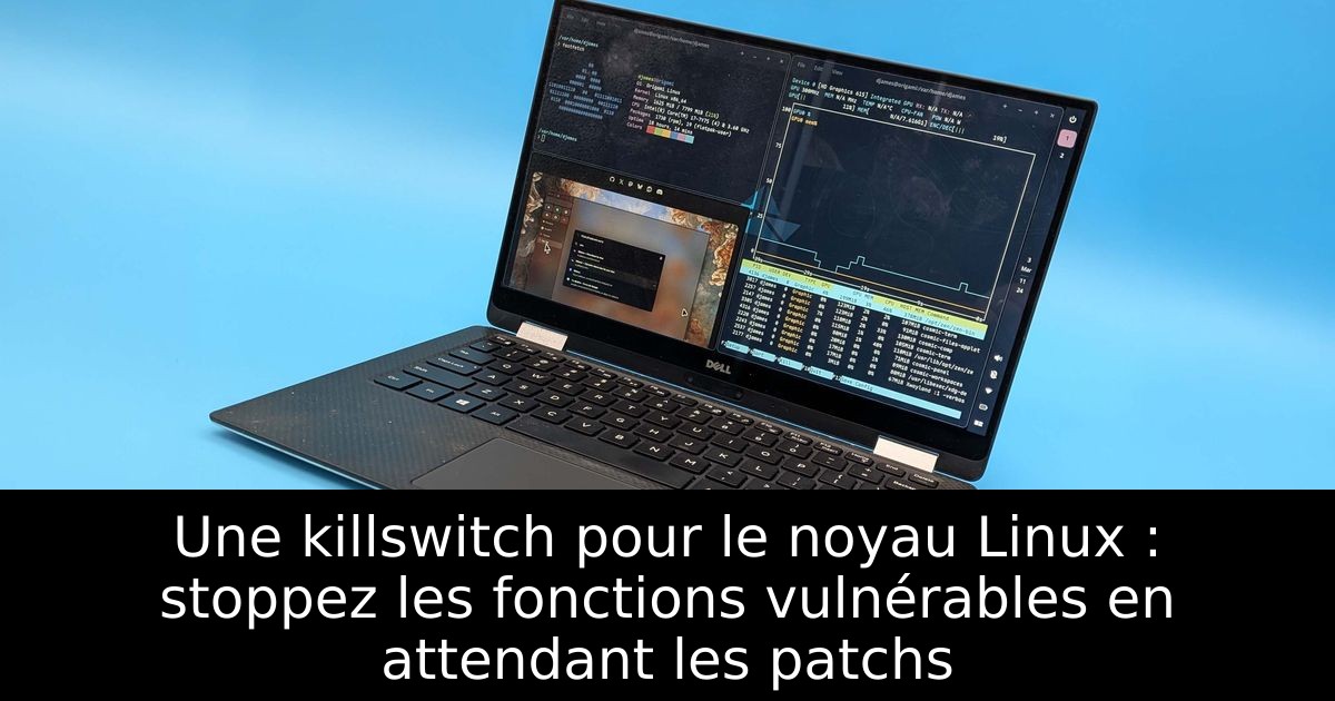 Une killswitch pour le noyau Linux : stoppez les fonctions vulnérables en attendant les patchs