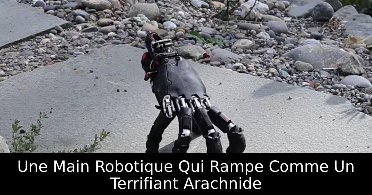 Une Main Robotique Qui Rampe Comme Un Terrifiant Arachnide
