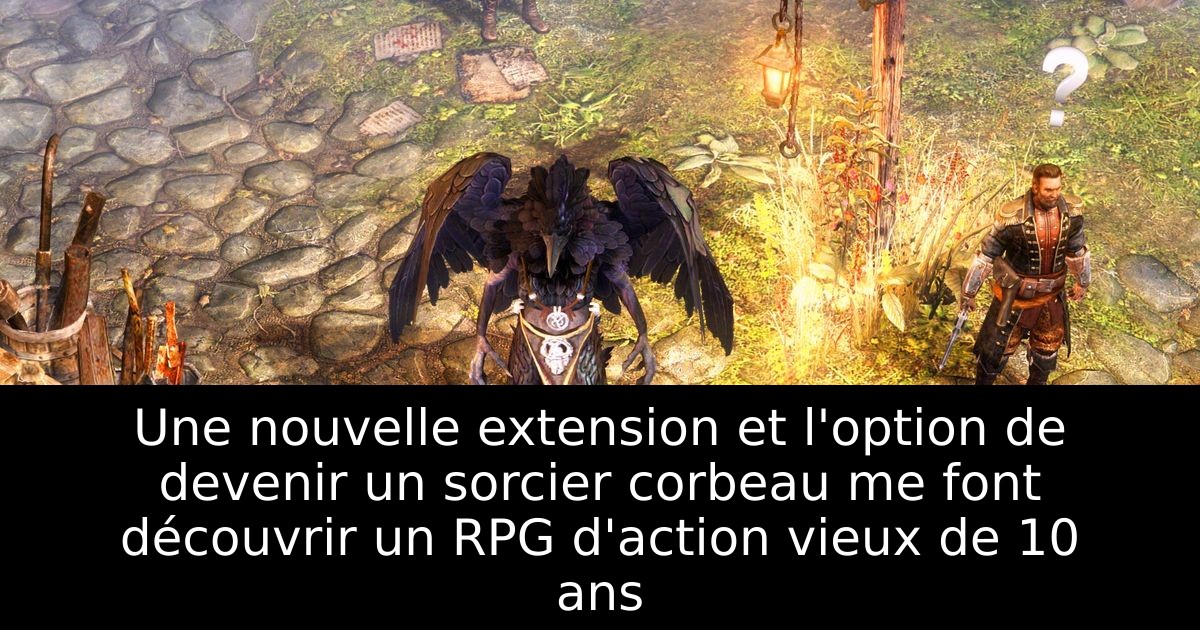 Une nouvelle extension et l'option de devenir un sorcier corbeau me font découvrir un RPG d'action vieux de 10 ans