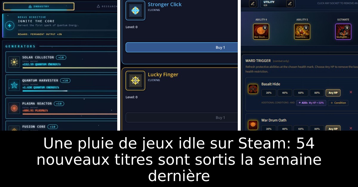 Une pluie de jeux idle sur Steam: 54 nouveaux titres sont sortis la semaine dernière