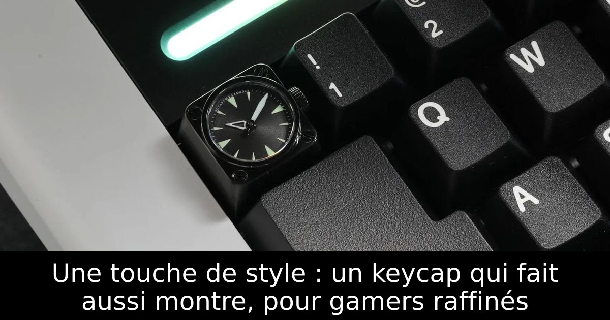 Une touche de style : un keycap qui fait aussi montre, pour gamers raffinés