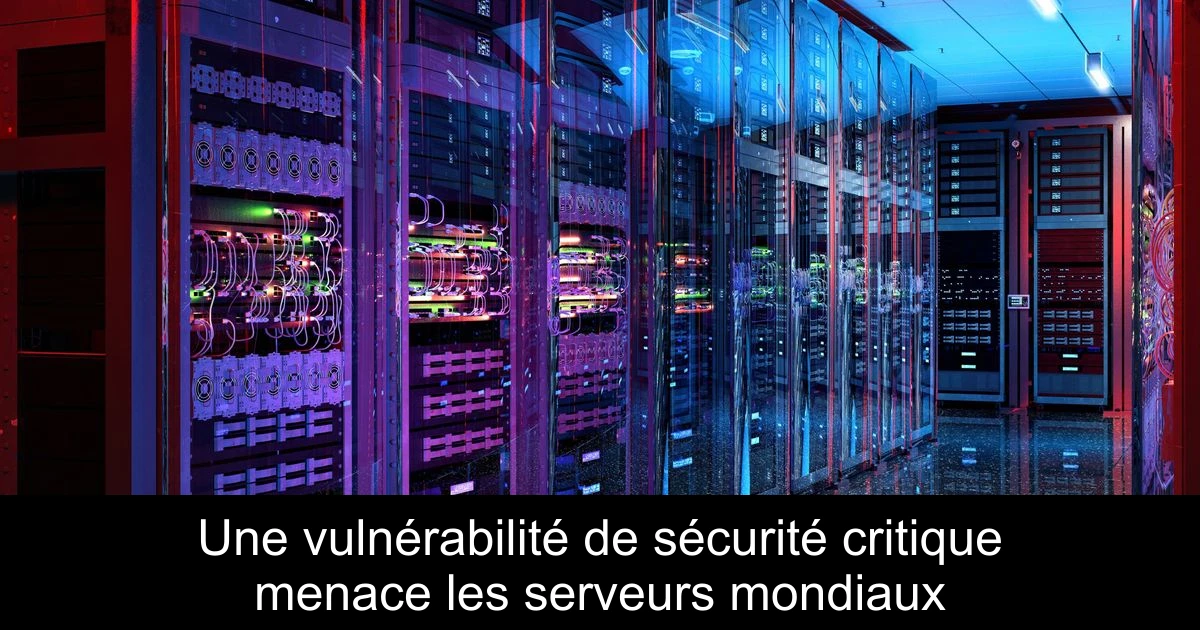 Une vulnérabilité de sécurité critique menace les serveurs mondiaux